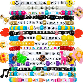 KANDI BAR Good Vibes bracelets variety pack ready for festival trading and gifting.