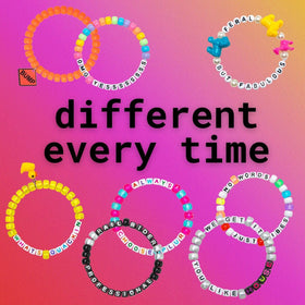 KANDI BAR charms add playful details to kandi sets.