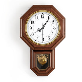 KANEODOT pendulum wall clock with white dial adds vintage charm to living rooms.