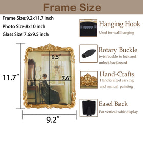 Kangce wall-mount frame showcasing ornate design for stylish gallery walls.