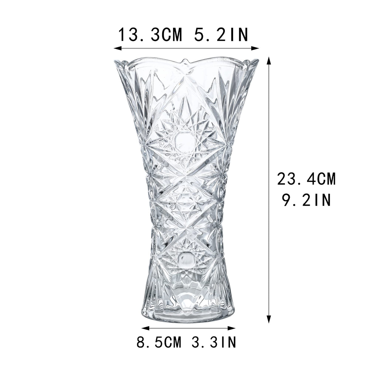 Sunflower engraving detail on Kanpura vase for added elegance