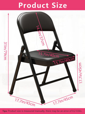 KAOCHA folding chair with non-slip feet protects floors and reduces noise.