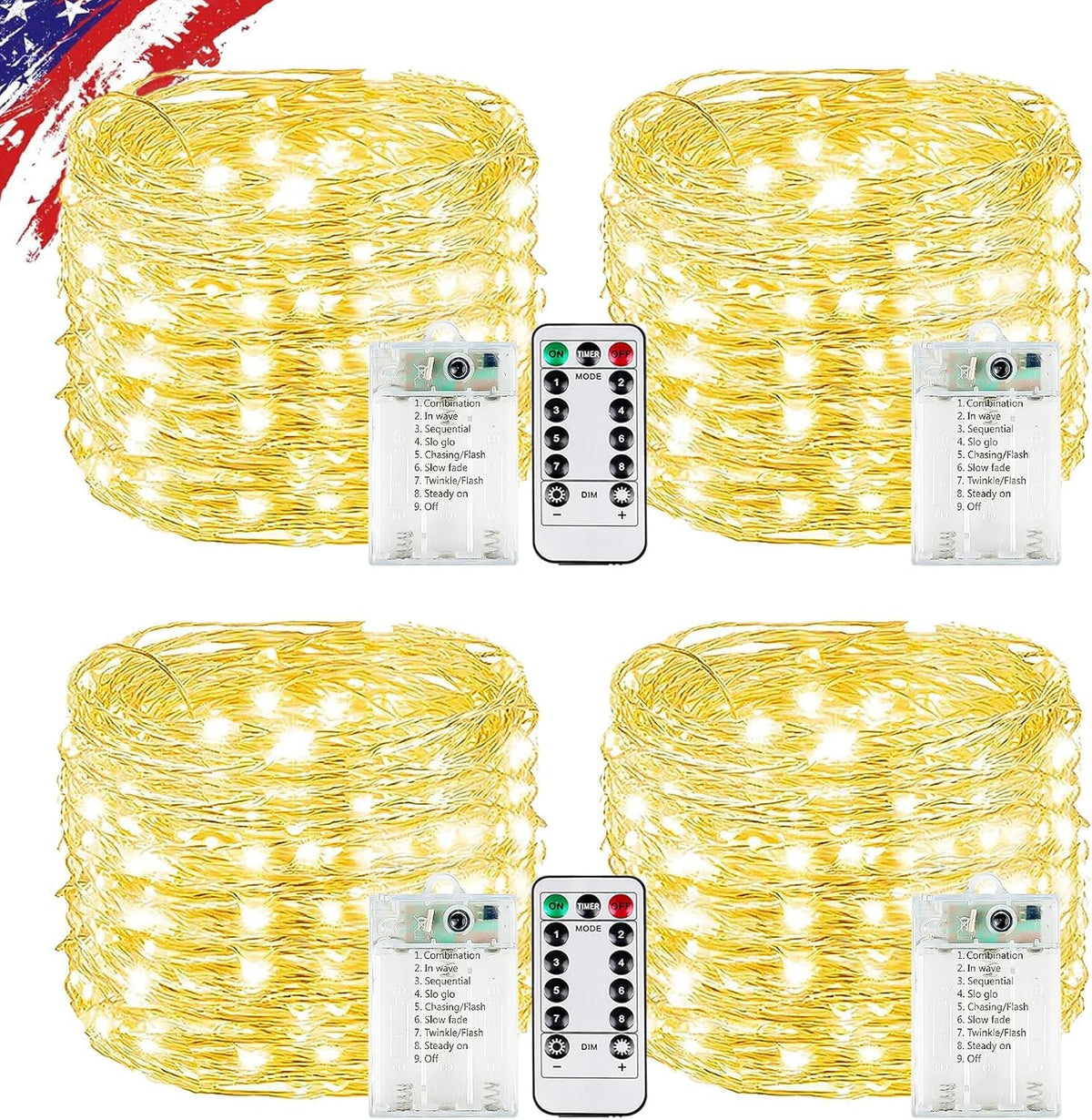 KAQ fairy lights remote 80ft 240LED for versatile ambient lighting indoors or outdoors.