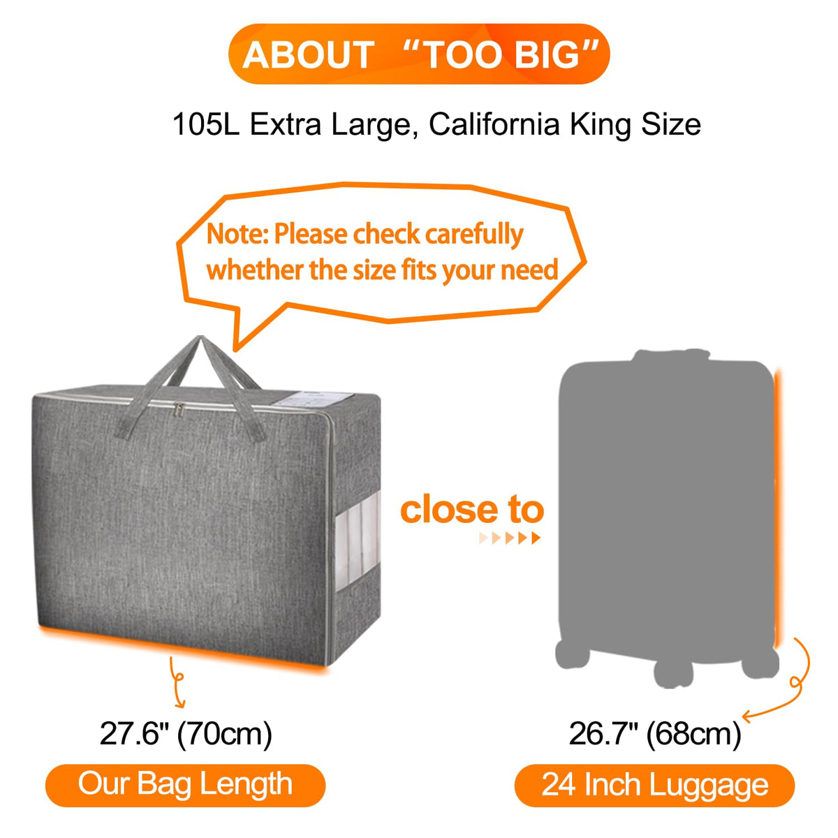 Karceyworth foldable design makes closet storage easy to tuck away.
