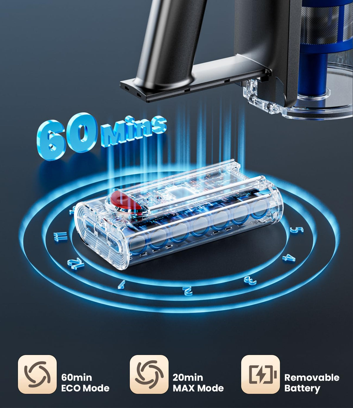 KARDV battery for V06, charging port, ready when you need it for quick swaps