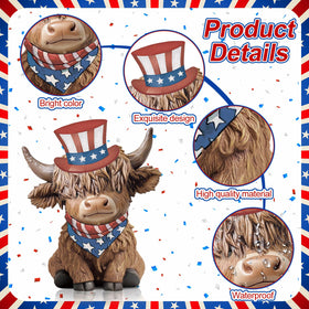 Karenhi resin cow decor ideal for Independence Day display and festive tables