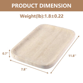 Karibiber marble tray on bathroom counter for perfumes and cosmetics.