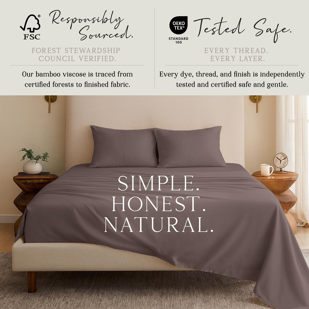 KARISSA MAE sheet set FSC and OEKO-TEX certified