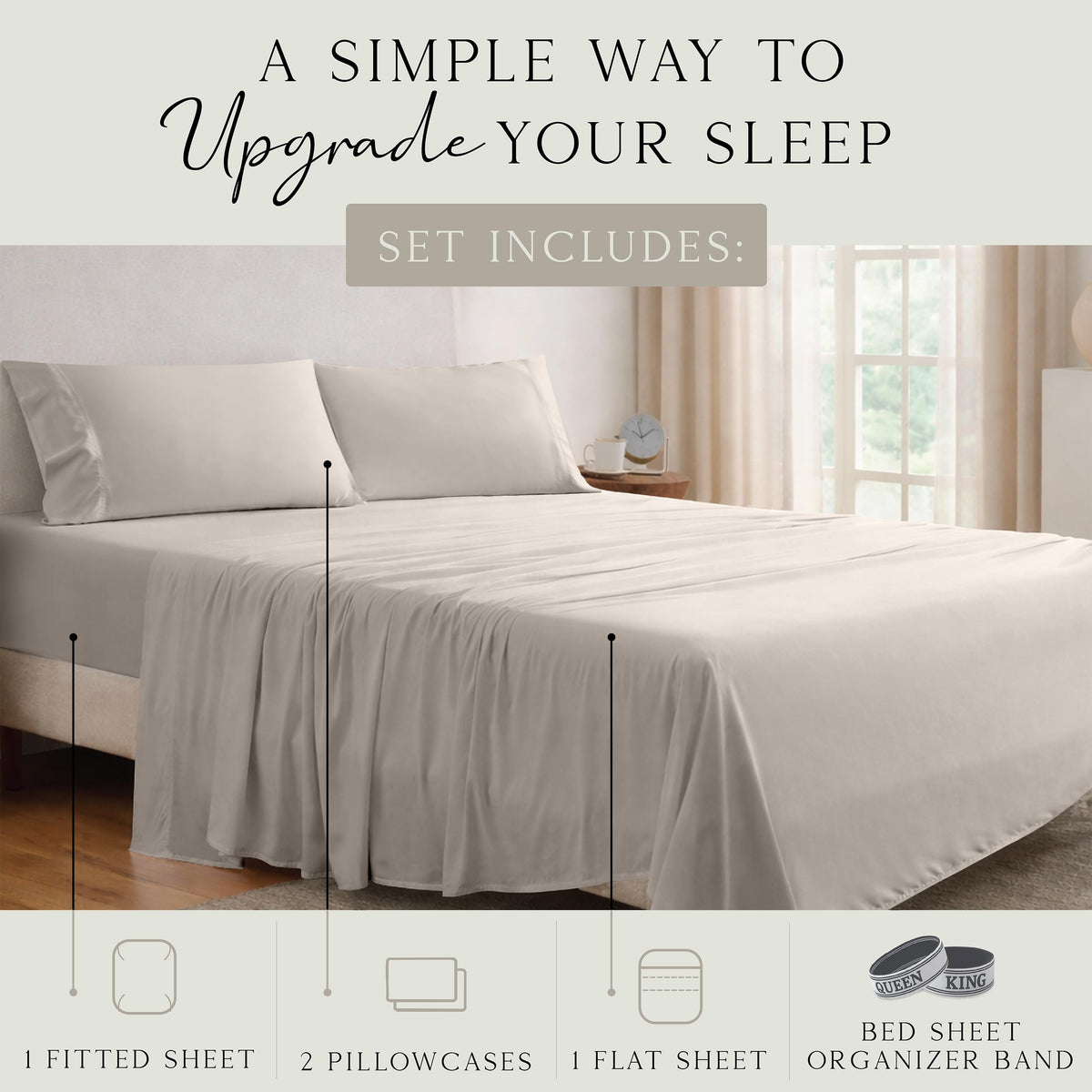 KARISSA MAE corner straps keep sheets snug during nightly movement