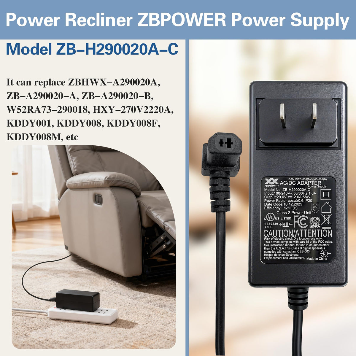 Kariwust ZBPOWER two-pin connector enabling flexible installation.