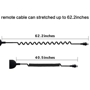 Kariwust remote long cable reaches chair controls from varied positions