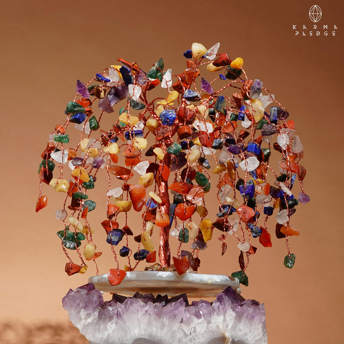 KARMAPLEDGE 7 Chakra Tree height 5 6 inches fits compact spaces.