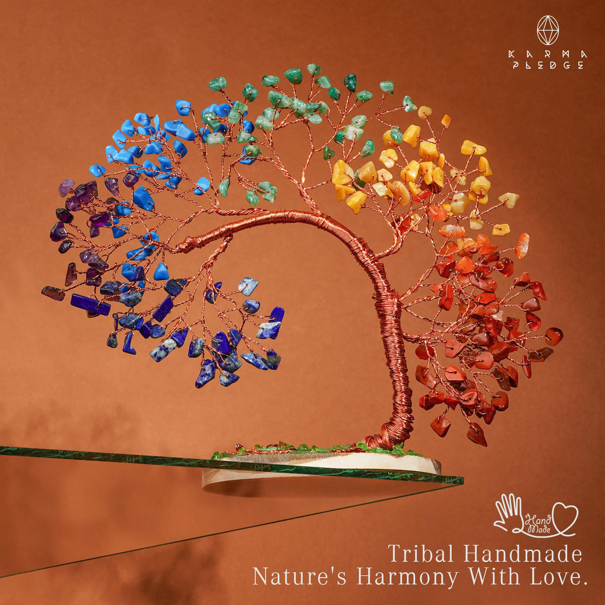 KARMAPLEDGE meditation setup invites focus and chakra balance during practice.