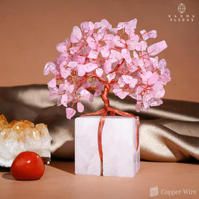 KARMAPLEDGE Rose Quartz Tree gift packaging emphasizes ready-to-gift presentation
