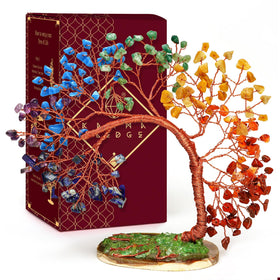 KARMAPLEDGE seven chakra tree base enhances balanced energy for home or office spaces.