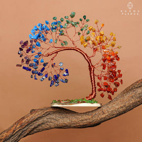 KARMAPLEDGE wall art chakra tree creates a tranquil focal point in any room.