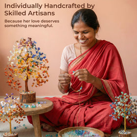 KARMAPLEDGE wooden-base tree decor anchors any desk with warm boho charm.