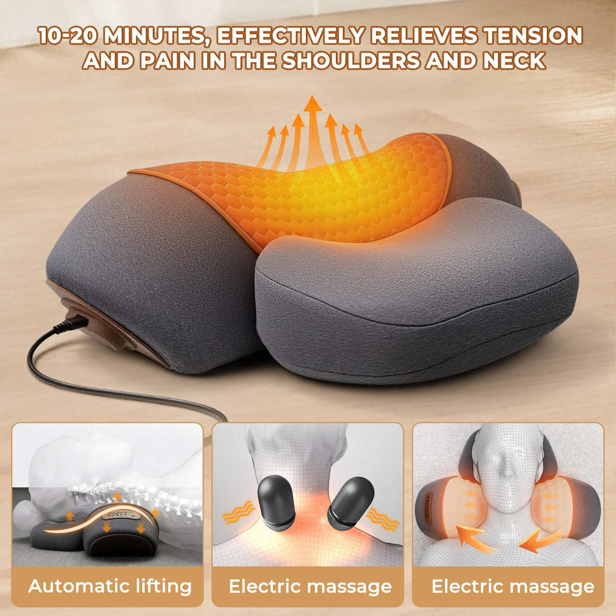 KASHIBANG neck massager provides gentle vibration to ease desk fatigue