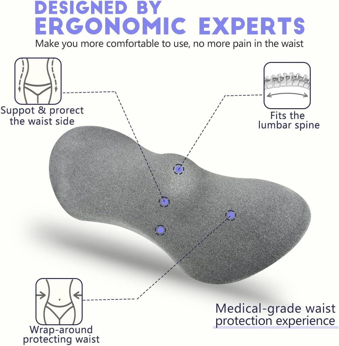 Kasney lumbar pillow back fabric with 4D mesh for cooling comfort