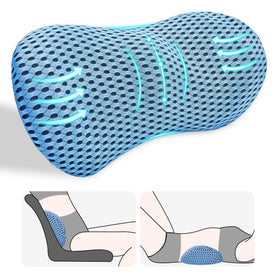 Kasney lumbar pillow memory foam provides targeted lower back support.