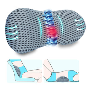 Kasney lumbar support pillow front view for lower back relief during long sits