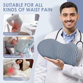 Kasney lumbar support pillow on office chair for extended work comfort