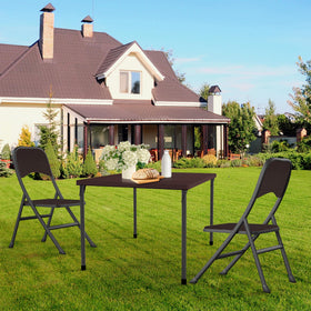 Kasunpul folding table with carry handle for easy transport.