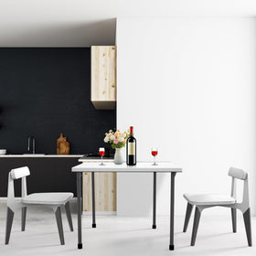 Kasunpul folding table with sturdy steel legs supports up to 165 pounds.