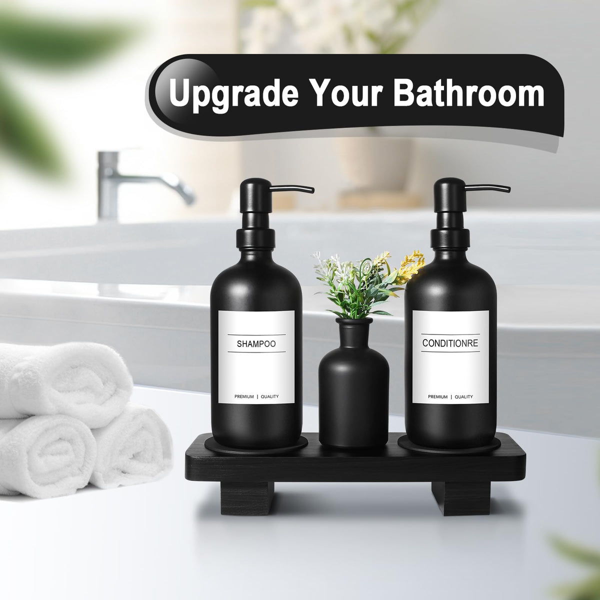 Kasunting artificial flower vase enhances bathroom decor with lasting style.