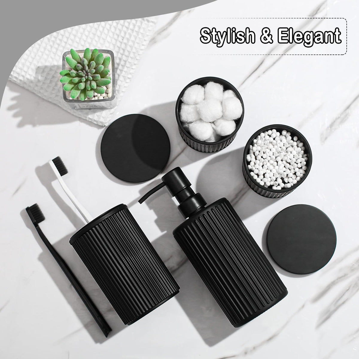 Kasunting four-piece set fits modern decor with simple setup