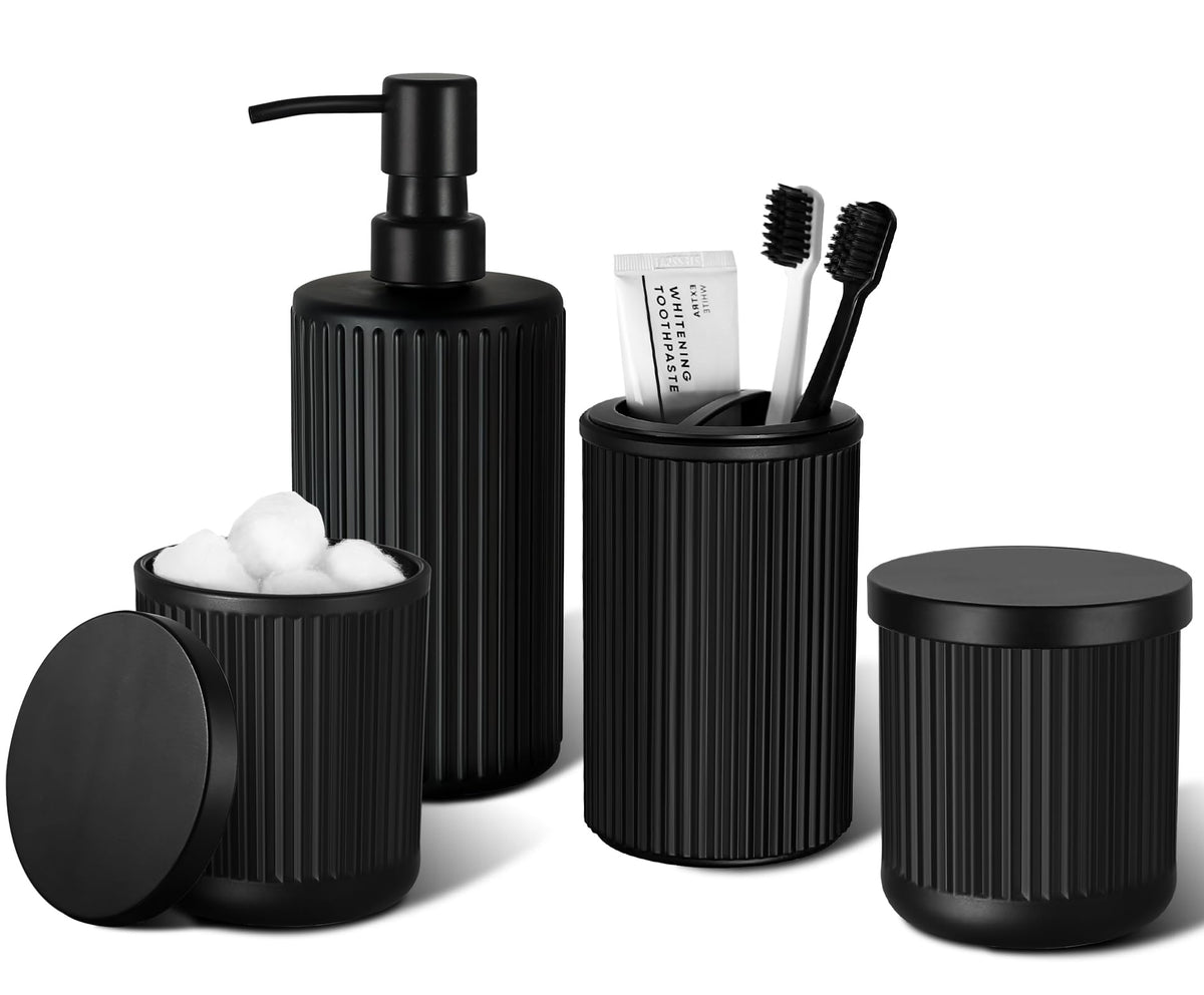 Kasunting matte black dispenser with rust-free pump for daily use