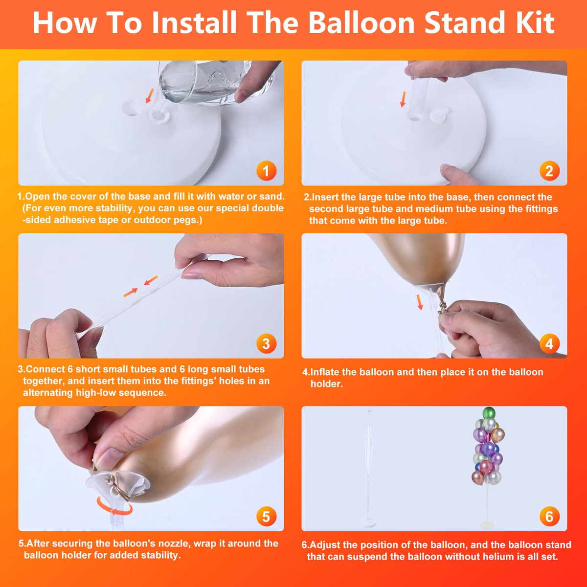 KATBUU balloon holders 38-pack for secure spacing.