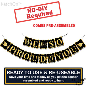 KatchOn black and gold party setup complements school colors