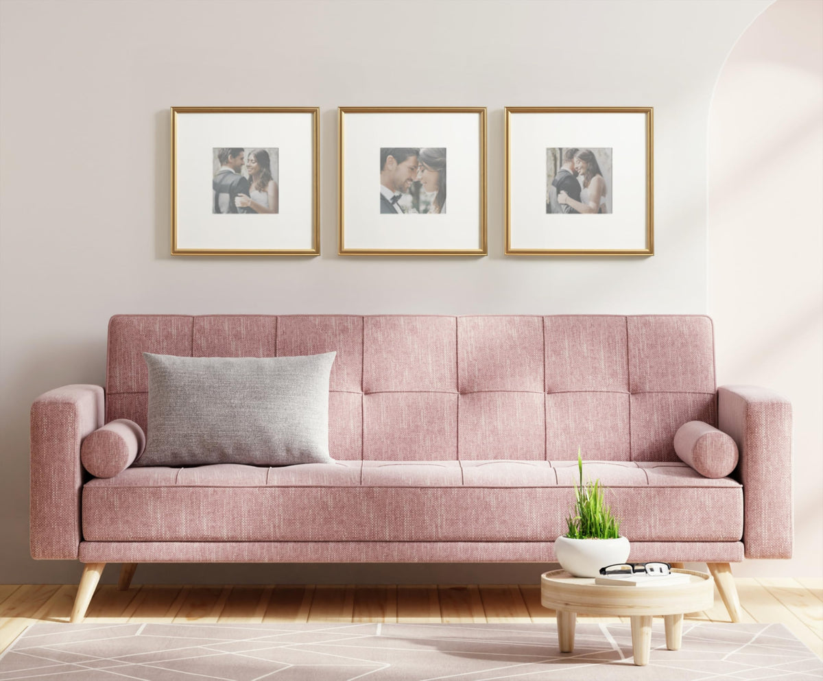 Simple 16x16 photo display without mat option for larger portraits.