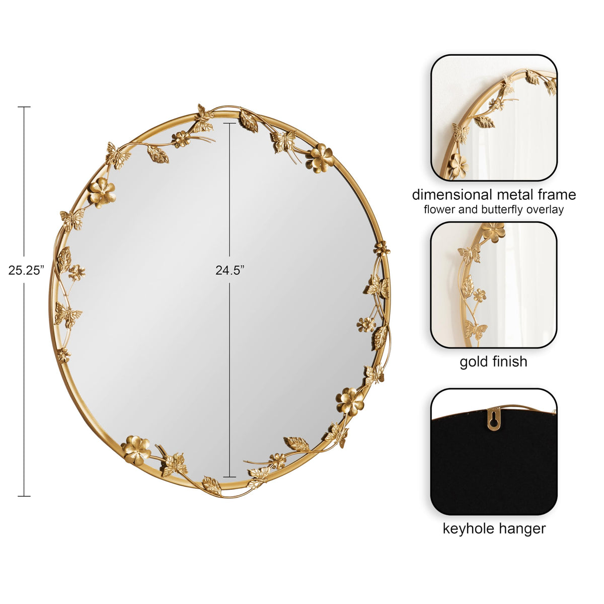 Kate and Laurel Rosella in gold finish adds luxe shine to any living space.