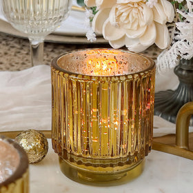Kate Aspen ribbed glass texture close-up highlighting vintage charm.