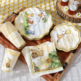 Kate Aspen Honey Bear Winnie napkins add cohesive styling and quick cleanup.