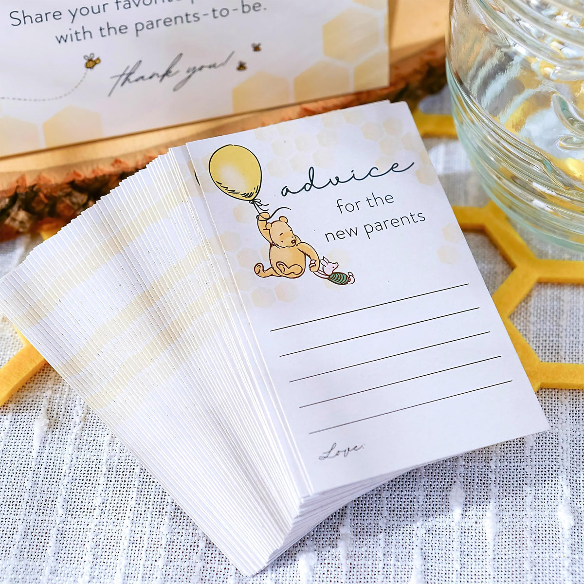Kate Aspen Honey Bear Winnie packaging ready for gifting guests.
