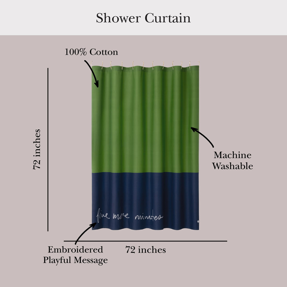 soft 100% cotton texture of kate spade new york shower curtain