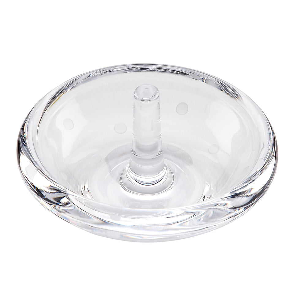 kate spade new york Larabee Dot Ring Holder in crystal, ideal for storing rings.