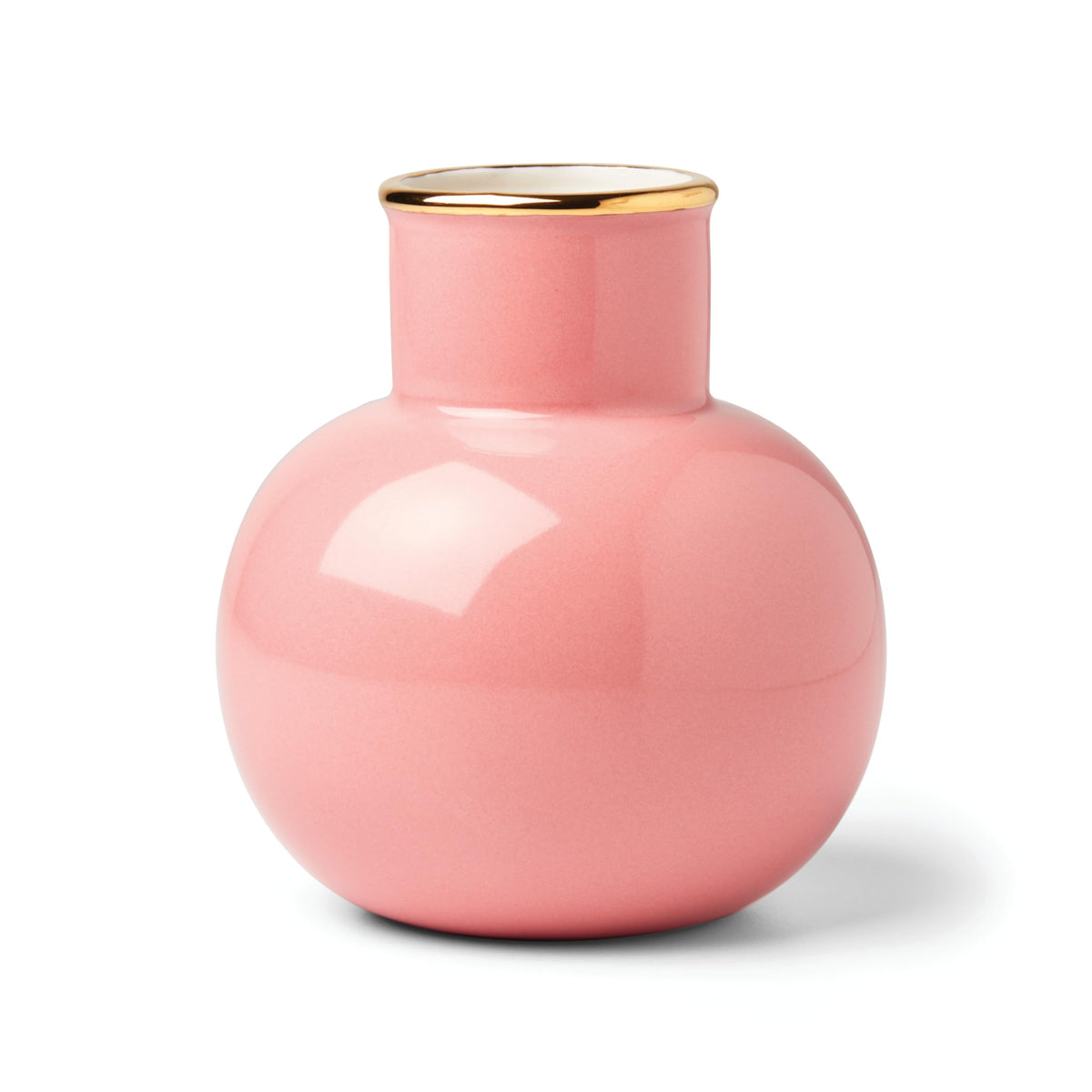 kate spade new york pink Make It Pop small vase front view adds vibrant color to bright tables