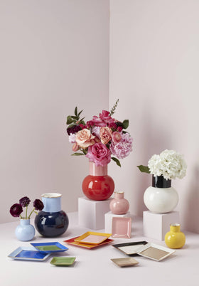 kate spade new york pink Make It Pop small vase packaging image highlights gift-ready presentation