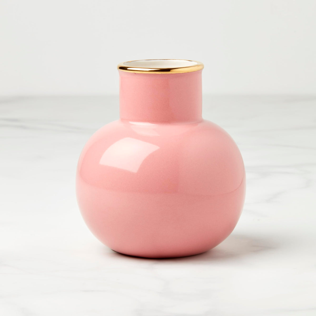 kate spade new york pink Make It Pop small vase side view complements floral displays