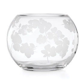 kate spade new york Spring Pansies rose bowl front view for elegant centerpiece decor