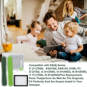 Eight high quality filters to help sustain strong suction and clean air output.