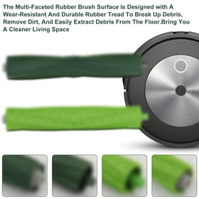 Two sets of multi surface rubber brushes included for versatile cleaning across surfaces.