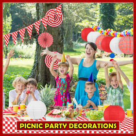 KaTiSeMo pennant banner spans 49 feet for large party decor spaces.