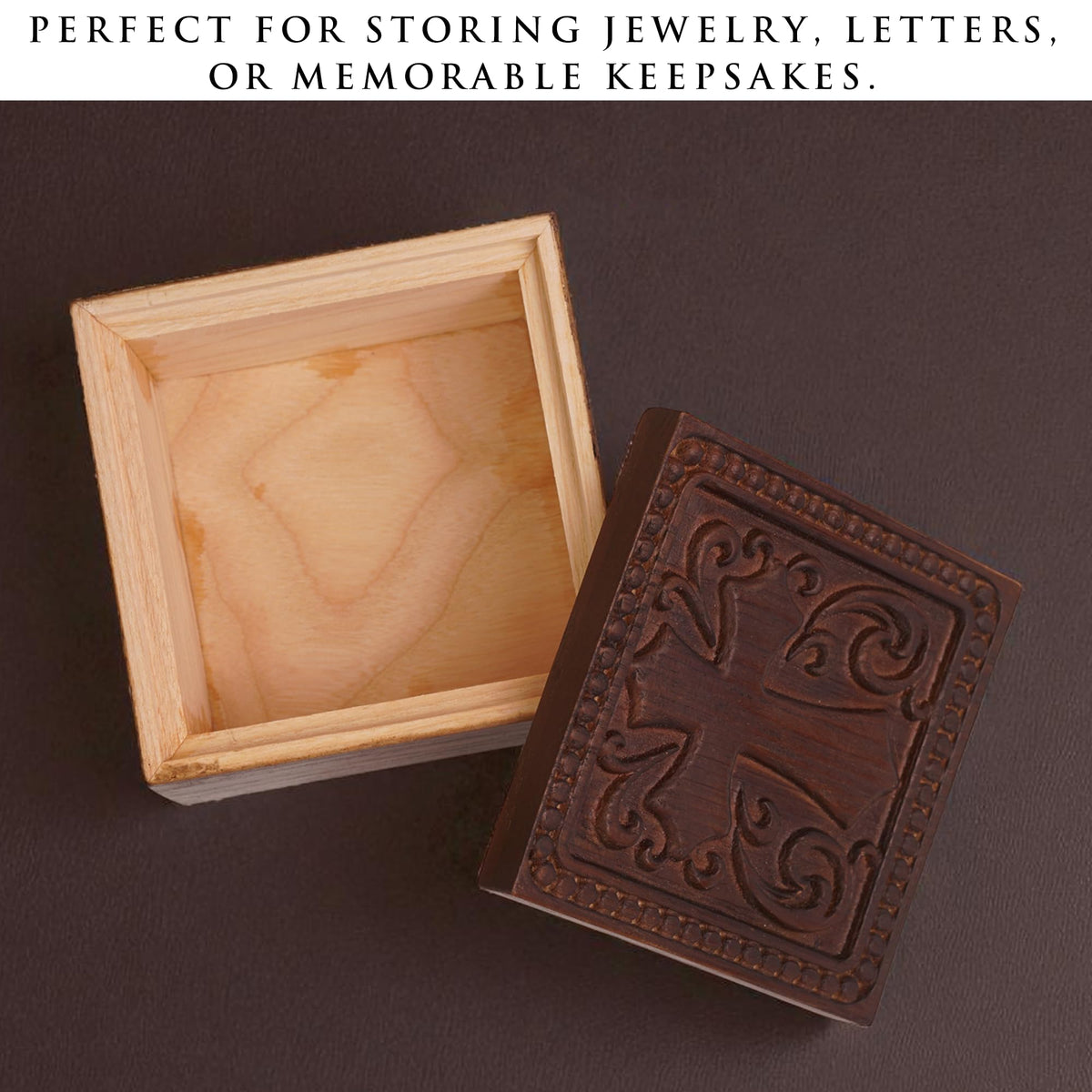 KATINAT solid wood keepsake box showing natural warmth