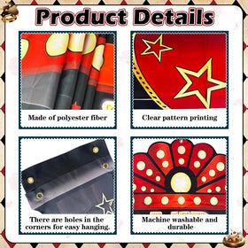 KaTiSeMo Black Tinsel Curtain adds shimmer and depth to your casino night decor.