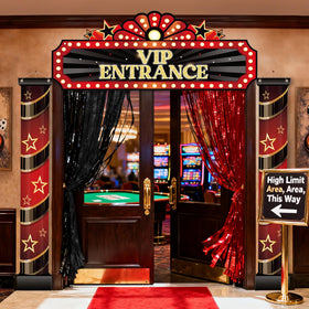 KaTiSeMo Marquee Lights Header Banner marks a clear VIP entry for guests.